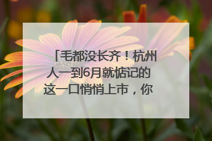 毛都没长齐！杭州人一到6月就惦记的这一口悄悄上市，你打算尝鲜吗？