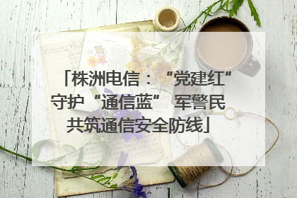 株洲电信：“党建红”守护“通信蓝” 军警民共筑通信安全防线