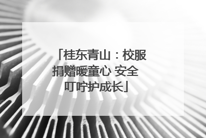 桂东青山：校服捐赠暖童心 安全叮咛护成长