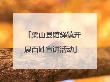 梁山县馆驿镇开展百姓宣讲活动