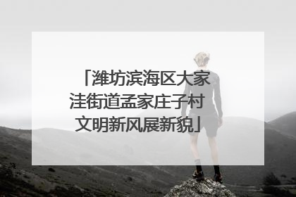 潍坊滨海区大家洼街道孟家庄子村文明新风展新貌