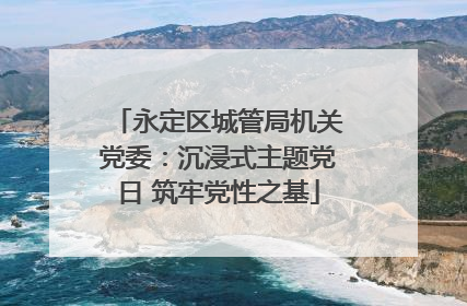 永定区城管局机关党委：沉浸式主题党日 筑牢党性之基