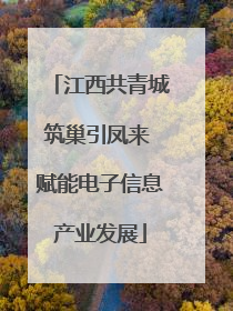 江西共青城筑巢引凤来 赋能电子信息产业发展