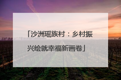 沙洲瑶族村：乡村振兴绘就幸福新画卷