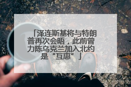 泽连斯基将与特朗普再次会晤，此前曾力陈乌克兰加入北约是“互惠”