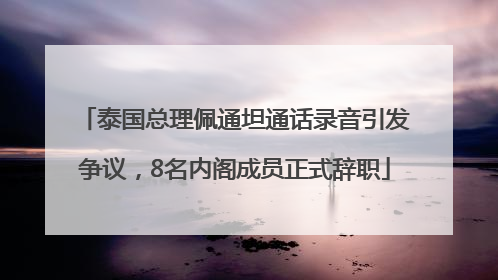 泰国总理佩通坦通话录音引发争议，8名内阁成员正式辞职