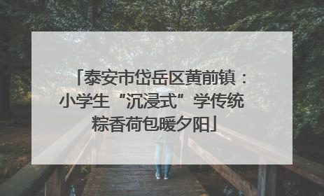 泰安市岱岳区黄前镇：小学生“沉浸式”学传统 粽香荷包暖夕阳