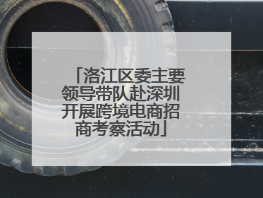 洛江区委主要领导带队赴深圳开展跨境电商招商考察活动