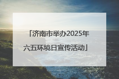 济南市举办2025年六五环境日宣传活动