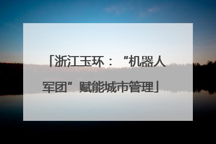 浙江玉环：“机器人军团”赋能城市管理