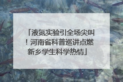 液氮实验引全场尖叫！河南省科普巡讲点燃新乡学生科学热情