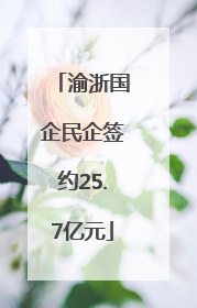 渝浙国企民企签约25.7亿元