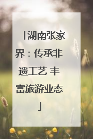 湖南张家界：传承非遗工艺 丰富旅游业态