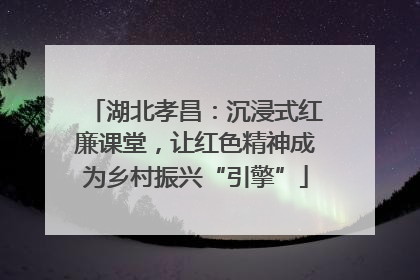 湖北孝昌：沉浸式红廉课堂，让红色精神成为乡村振兴“引擎”