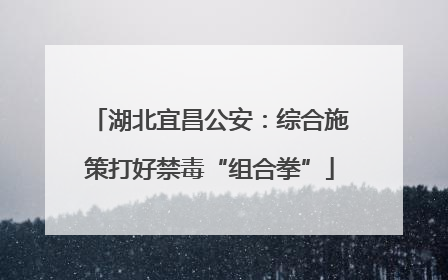 湖北宜昌公安：综合施策打好禁毒“组合拳”