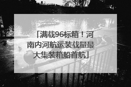 满载96标箱！河南内河航运装载量最大集装箱船首航
