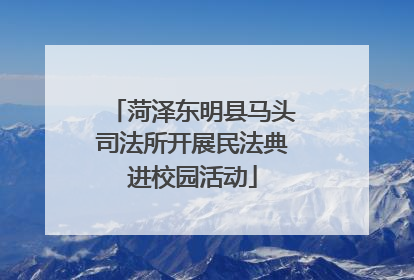 菏泽东明县马头司法所开展民法典进校园活动