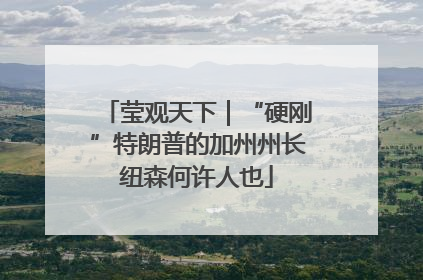 莹观天下｜“硬刚”特朗普的加州州长纽森何许人也