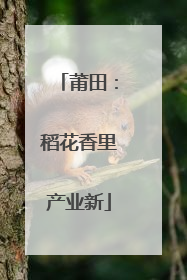 莆田：稻花香里产业新