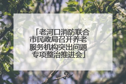 老河口消防联合市民政局召开养老服务机构突出问题专项整治推进会