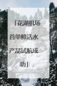 花湖机场首单鲜活水产品试航成功