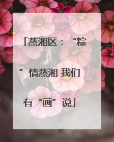 蒸湘区：“粽”情蒸湘 我们有“画”说