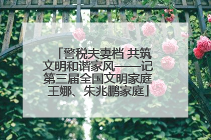 警税夫妻档 共筑文明和谐家风——记第三届全国文明家庭王娜、朱兆鹏家庭