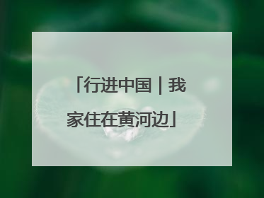 行进中国｜我家住在黄河边