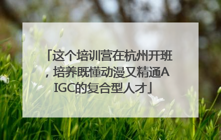 这个培训营在杭州开班，培养既懂动漫又精通AIGC的复合型人才