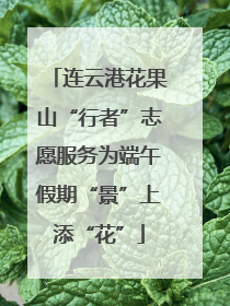 连云港花果山“行者”志愿服务为端午假期“景”上添“花”