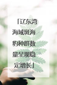 辽东湾海域斑海豹种群数量呈现稳定增长