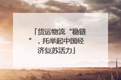 货运物流“稳链”，托举起中国经济复苏活力