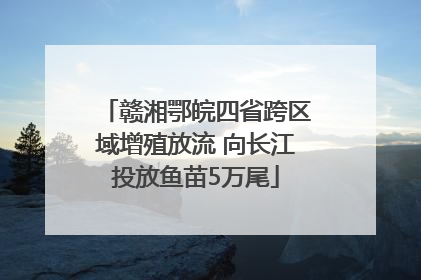 赣湘鄂皖四省跨区域增殖放流 向长江投放鱼苗5万尾