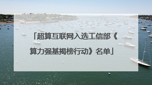 超算互联网入选工信部《算力强基揭榜行动》名单
