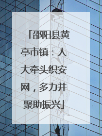 邵阳县黄亭市镇：人大牵头织安网，多力并聚助振兴