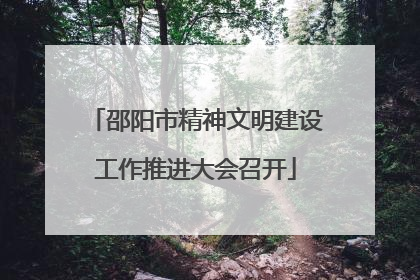 邵阳市精神文明建设工作推进大会召开