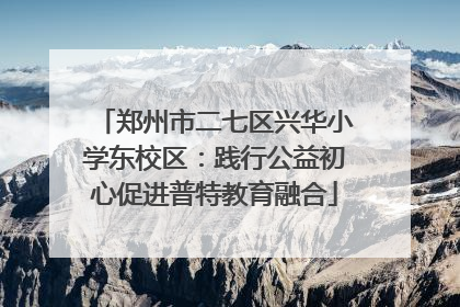 郑州市二七区兴华小学东校区：践行公益初心促进普特教育融合