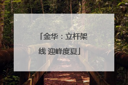 金华：立杆架线 迎峰度夏