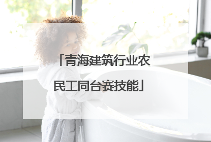 青海建筑行业农民工同台赛技能