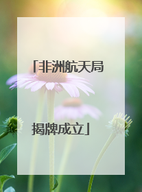 非洲航天局揭牌成立