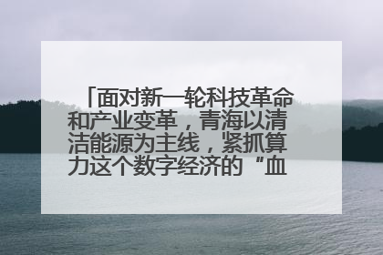 面对新一轮科技革命和产业变革，青海以清洁能源为主线，紧抓算力这个数字经济的“血液”、科技主权的“筹码”、产业升级的“杠杆”、绿色转型的“支点”，勇于撬动国家“双碳”战略、“东数西算”工程重大发展新机遇