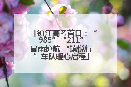 镇江高考首日：“985”“211”冒雨护航 “镇悦行”车队暖心启程