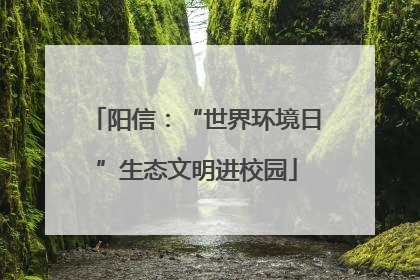 阳信：“世界环境日”生态文明进校园