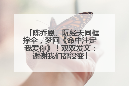 陈乔恩、阮经天同框撑伞，梦回《命中注定我爱你》！双双发文：谢谢我们都没变