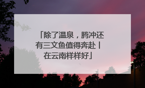 除了温泉，腾冲还有三文鱼值得奔赴丨在云南样样好