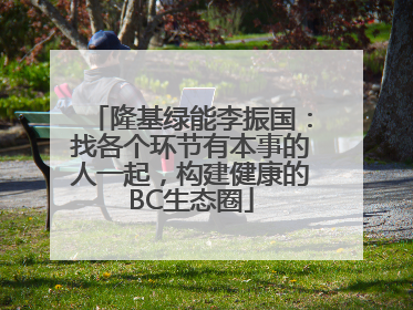 隆基绿能李振国：找各个环节有本事的人一起，构建健康的BC生态圈