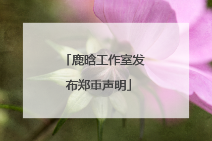 鹿晗工作室发布郑重声明
