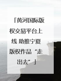 黄河国际版权交易平台上线 助推宁夏版权作品“走出去”
