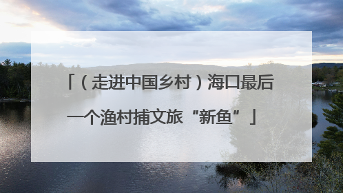 （走进中国乡村）海口最后一个渔村捕文旅“新鱼”