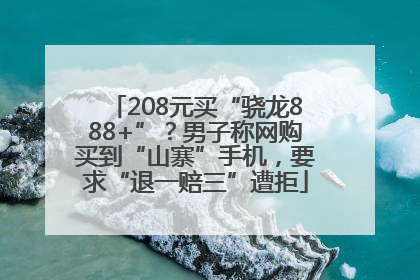 208元买“骁龙888+”？男子称网购买到“山寨”手机，要求“退一赔三”遭拒